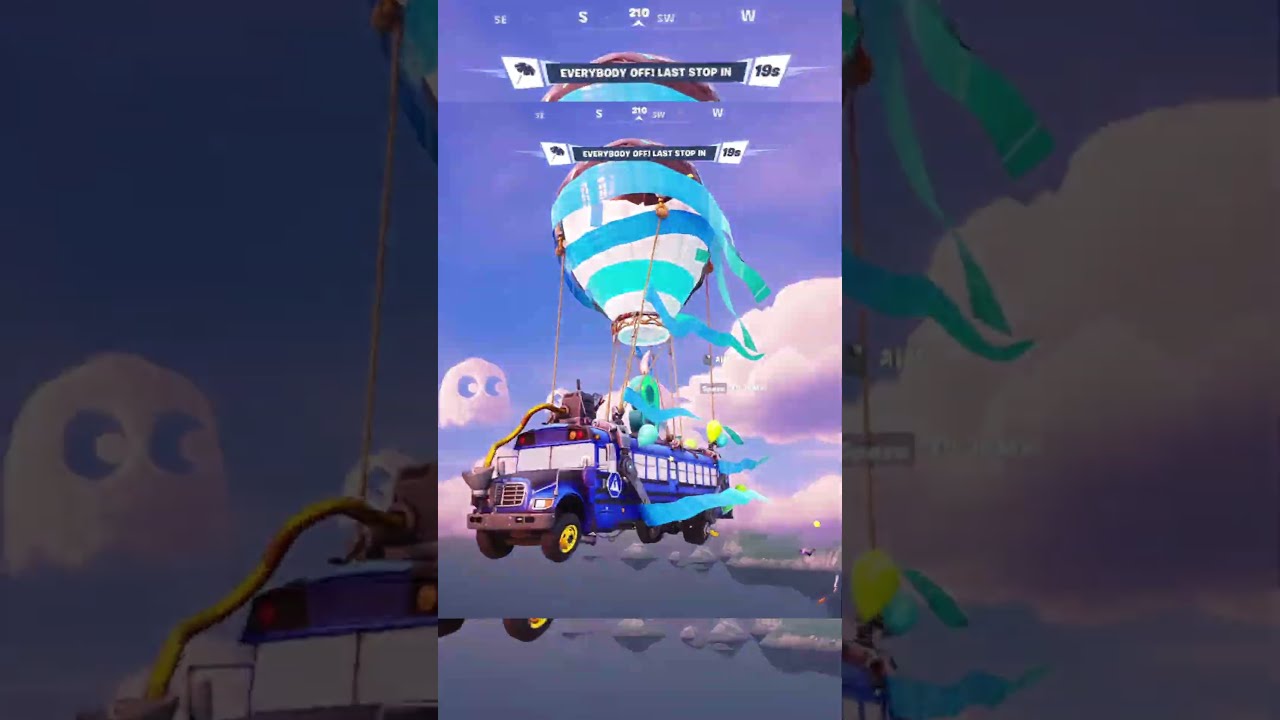 The decorated Battle Bus in Luborek&rsquo;s Fortnite birthday Short